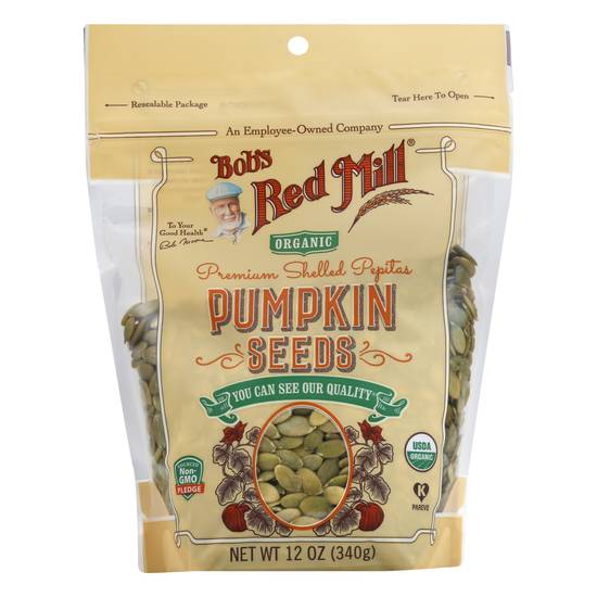 Bob's Red Mill Organic Premium Shelled Pumpkin Seeds (12 oz)