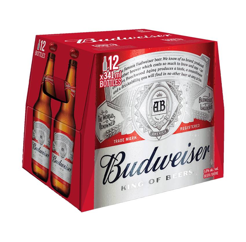 Budweiser  (12 Bottles, 341ml)