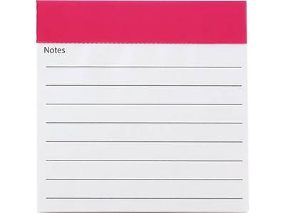 Quartet Magnetic Memo Pad, 4 x 4, Wide Ruled, White, 50 Sheets/Pad, 1 Pad/Pack (61503)