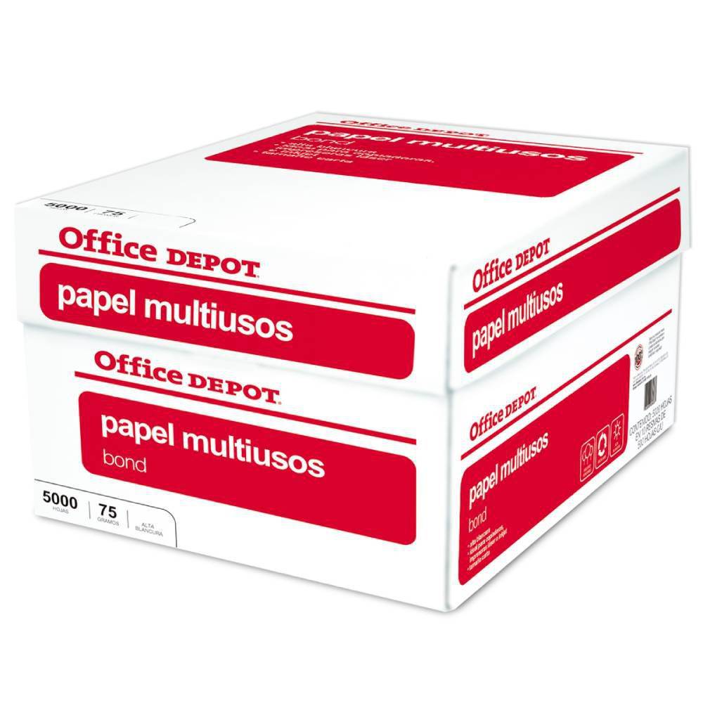 Office Depot hoja blanca tamaño carta de 75 g