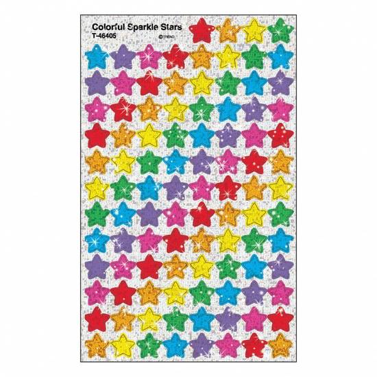 Trend Supershapes Stickers, Colorful Sparkle Stars