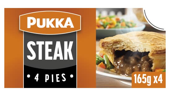 Pukka Steak Pies (4 x 165g)
