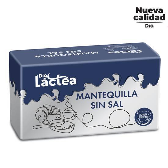 DIA LACTEA mantequilla sin sal barqueta 250 gr