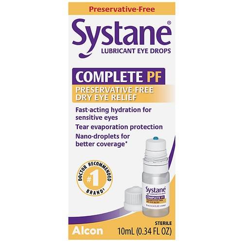 Systane Complete Preservative Free Lubricant Eye Drops - 0.34 fl oz