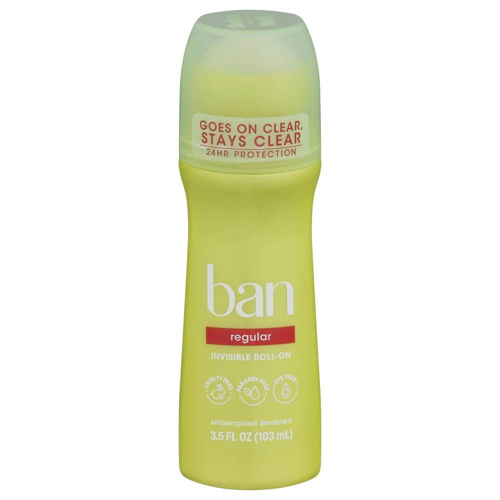 Ban Regular Roll-On Antiperspirant Deodorant