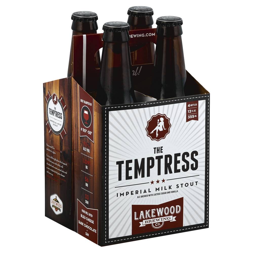 Lakewood Brewing Co. the Temptress Imperial Milk Stout Beer (4 ct, 12 fl oz)