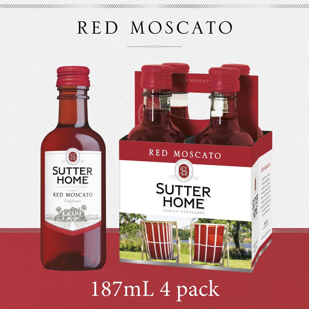 Sutter Home Red Moscato (4 x 187 ml)