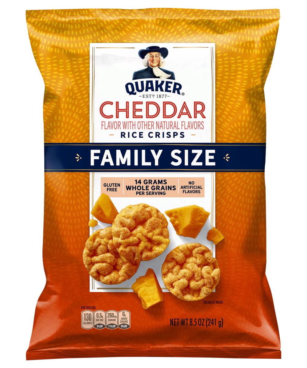 Quaker Rice Crisps, Cheddar (8.5 oz)