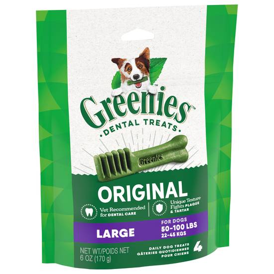 Greenies Original Large Dental Treats For Dogs (4 ct)