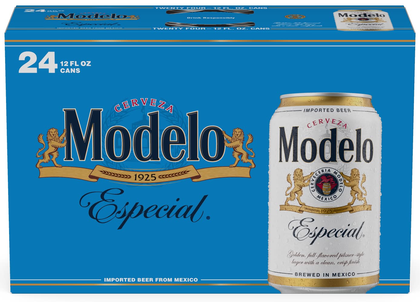 Modelo Cerveza Especial Mexican Lager Import Beer (24 x 12 fl oz)