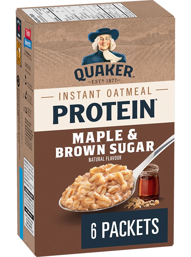 Quaker Instant Protein Oatmeal, Maple-Brown Sugar (228 g, 6 ct)