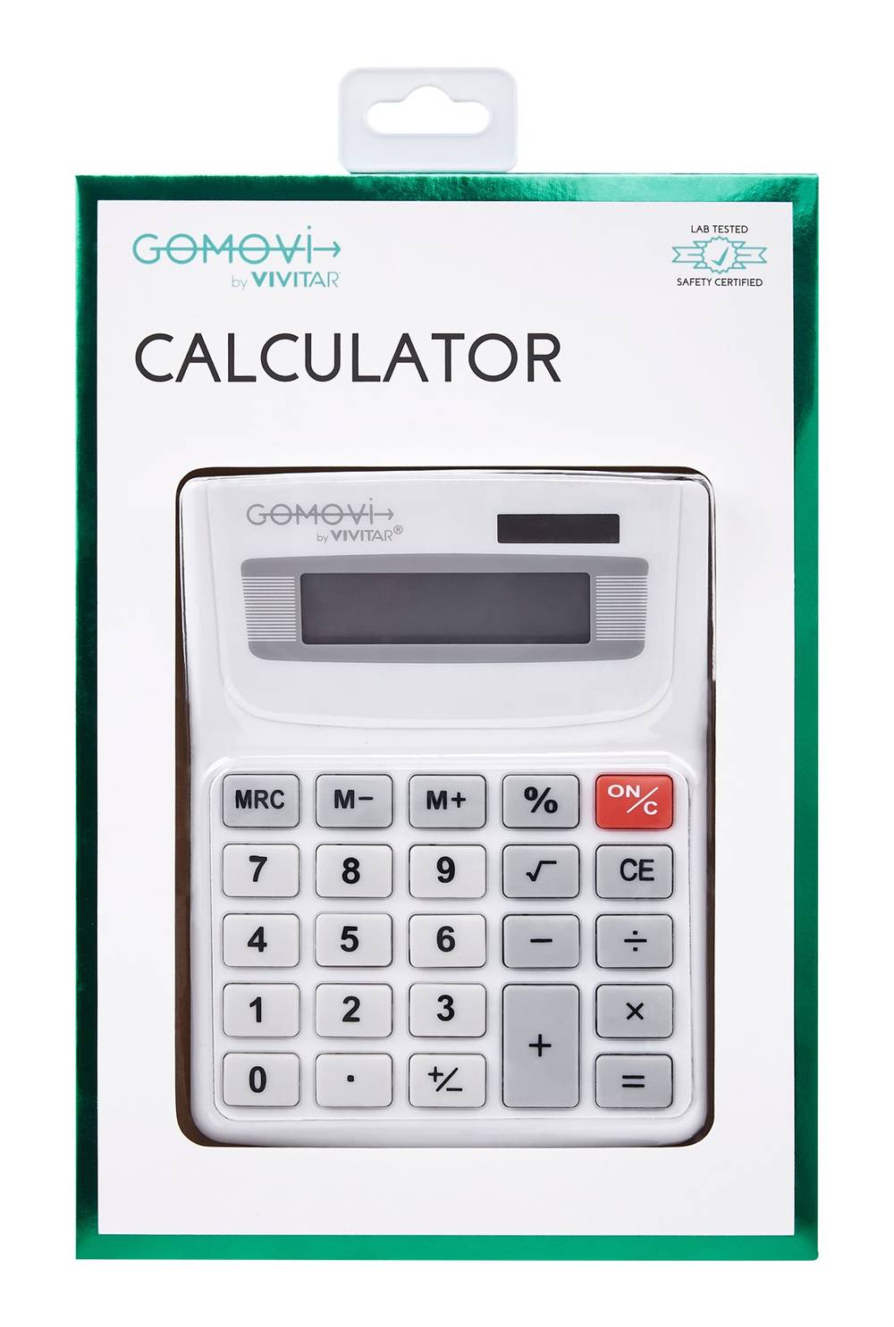Vivitar Gomovi 10-digit Solar Basic Calculator, White