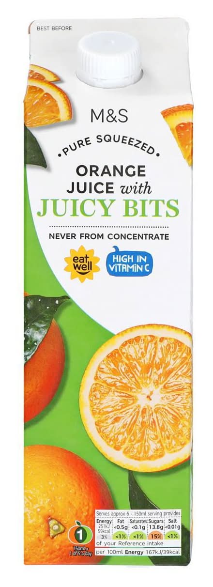 Review - The Juice Company 100% Pure Pressed Orange Juice With Bits 1l