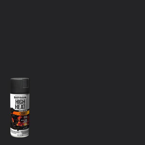 Rust-Oleum Automotive High Heat Paint 2000f Spray Paint, Flat Black
