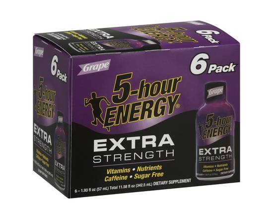5-Hour Energy · Extra Strength Grape Energy Supplement (6 x 1.9 fl oz)