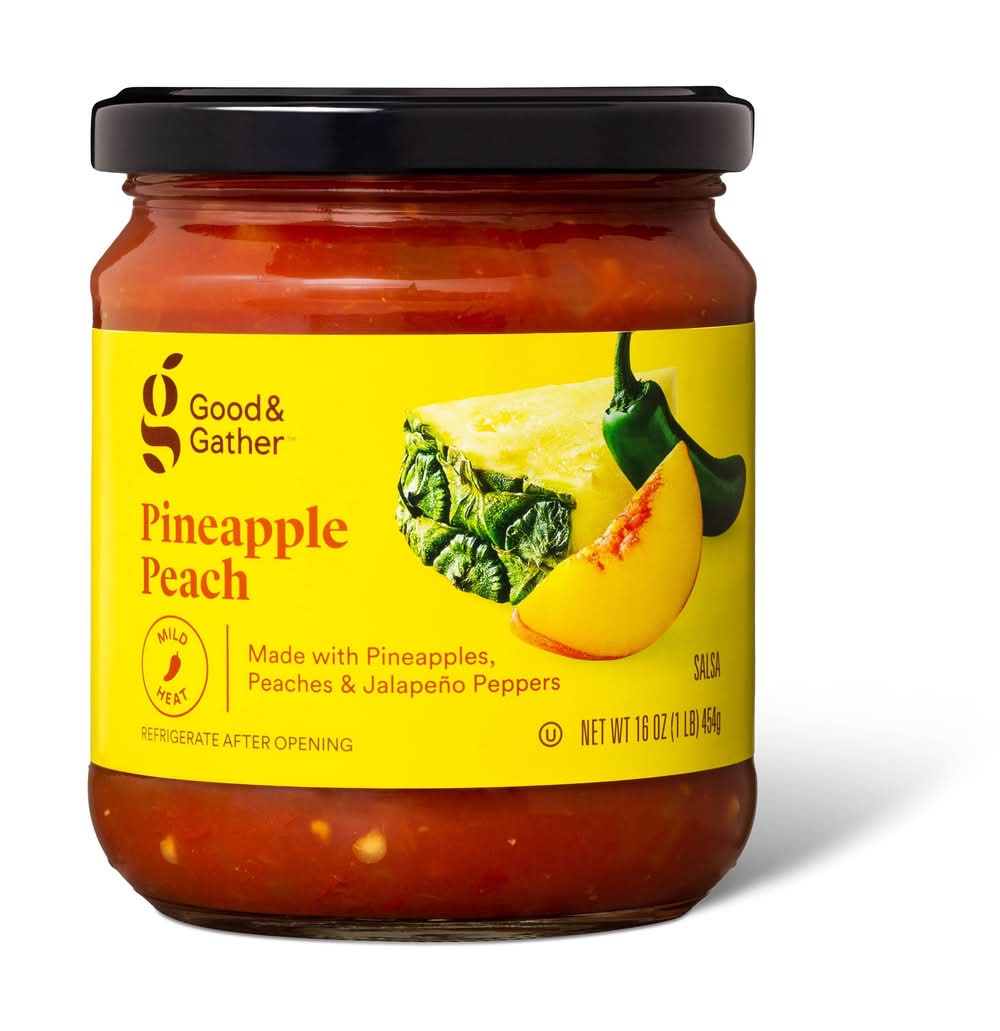 Good & Gather Mild Salsa, Pineapple-Peach-Jalapeno Pepper (16 oz)