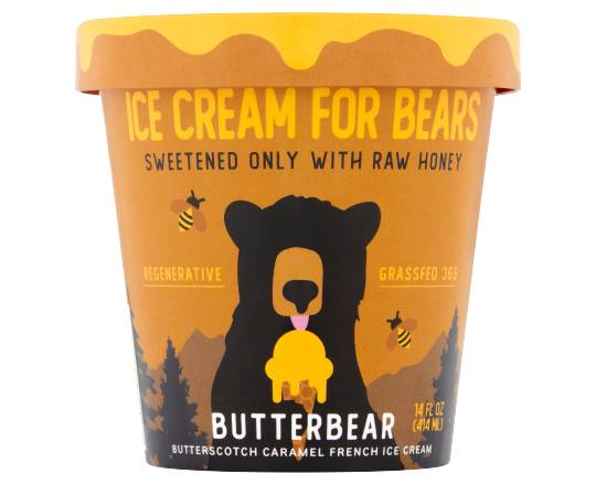 Ice Cream For Bears Butterbean Butterscotch Caramel French Ice Cream (14 fl oz)
