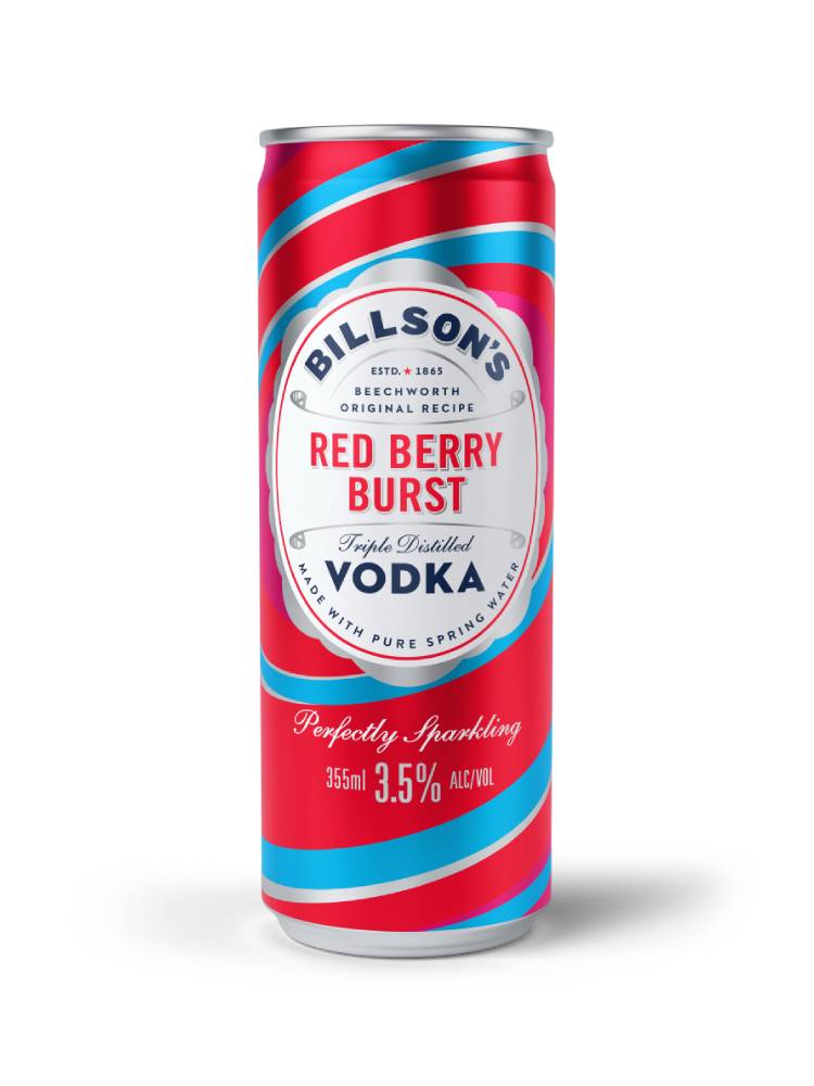 Billsons Vodka Red Berry Burst Can 4x355mL