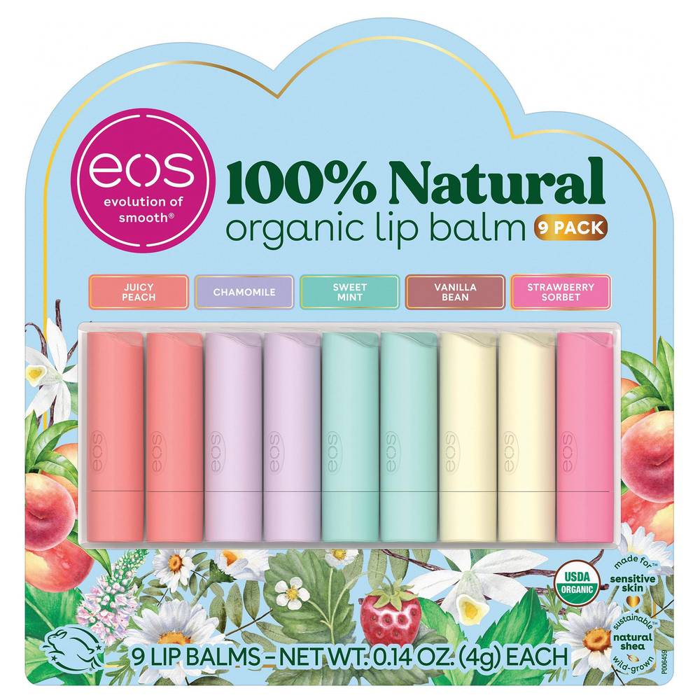 eos Best of eos Organic Lip Balm, 9 Sticks