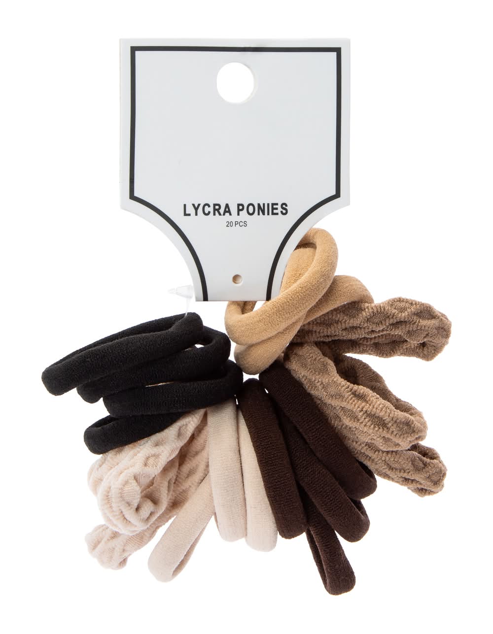 Lycra Ponies 2-Count Neutral Brown Black