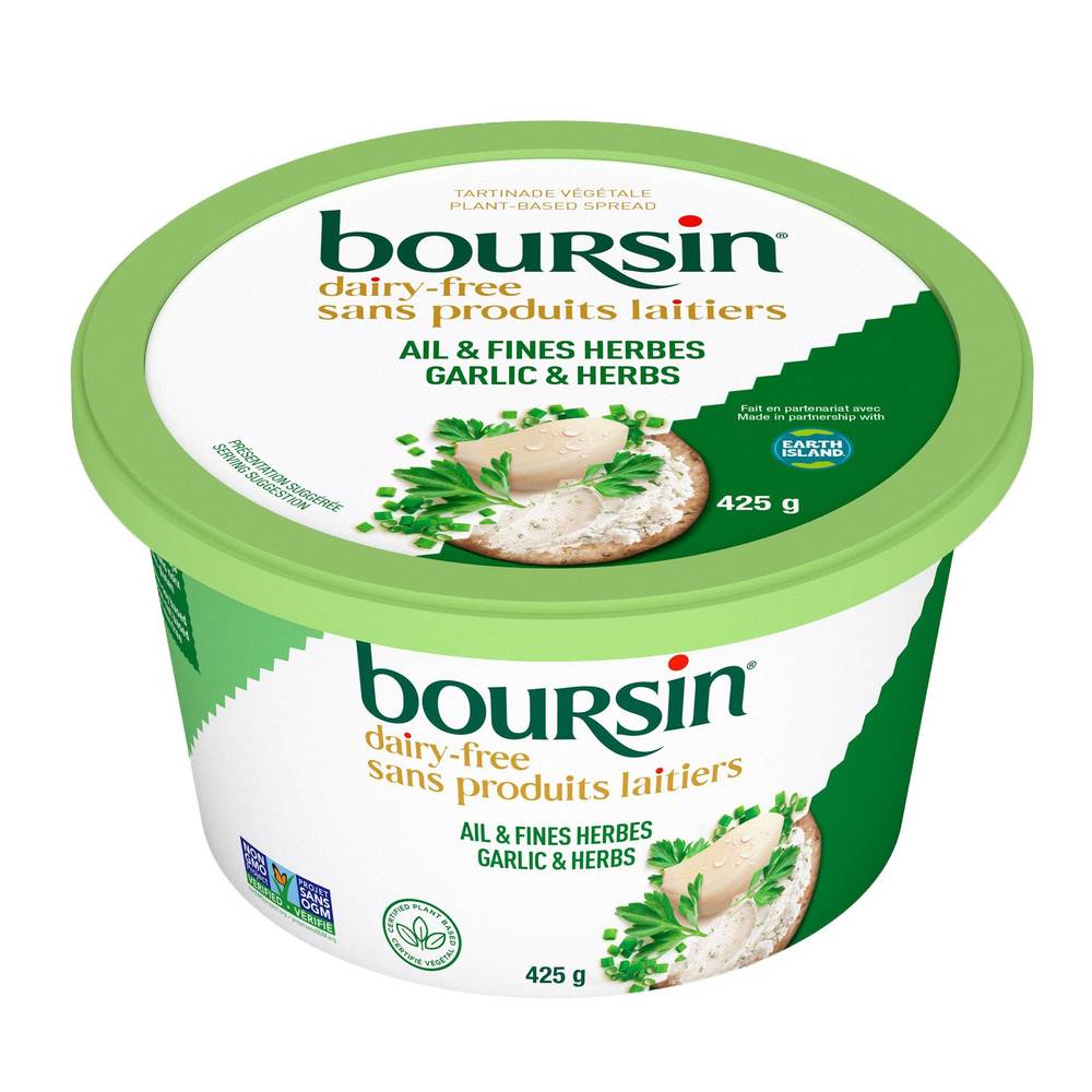 Boursin Dairy-Free Garlic & Herbs Plant-Based Spread, 425 G