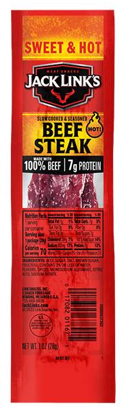 Jack Link's Sweet & Hot Beef Steak 2oz