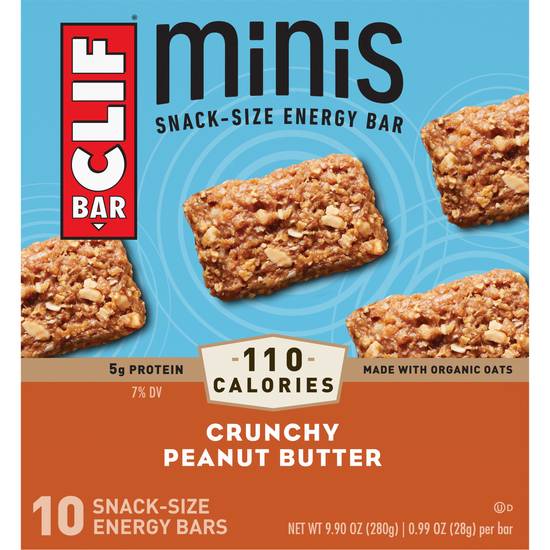 Clif Bar Minis - Crunchy Peanut Butter, 0.99 oz, 10 pk