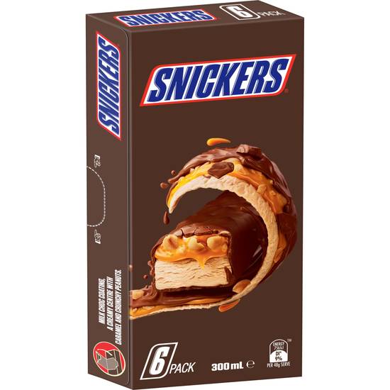 Snickers Creamy Ice Bar 6 pack 300ml