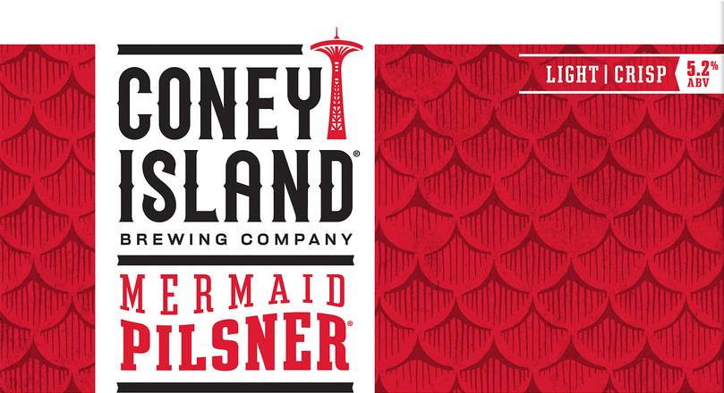 Coney Island Brewing Company Light Crisp Mermaid Pilsner Beer (6 pack, 12 fl oz)