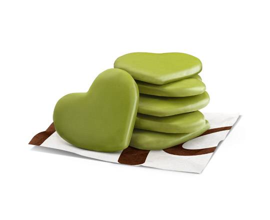 6 RMHC Green Heart-Shaped Cookies [660.0 Cals]