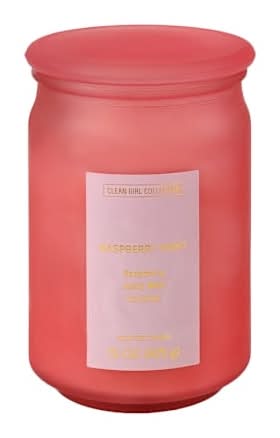 Clean Girl Collection Scented Candle 15oz Raspberry Mint