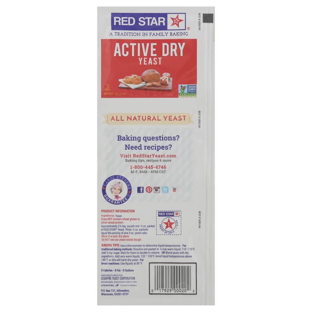 Red Star Gluten Free Original Active Dry Yeast (0.25 oz)