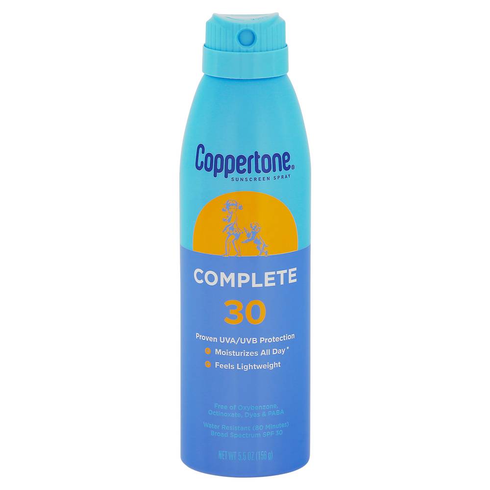 Coppertone Broad Spectrum Spf 30 Complete Sunscreen Spray (5.5 oz)