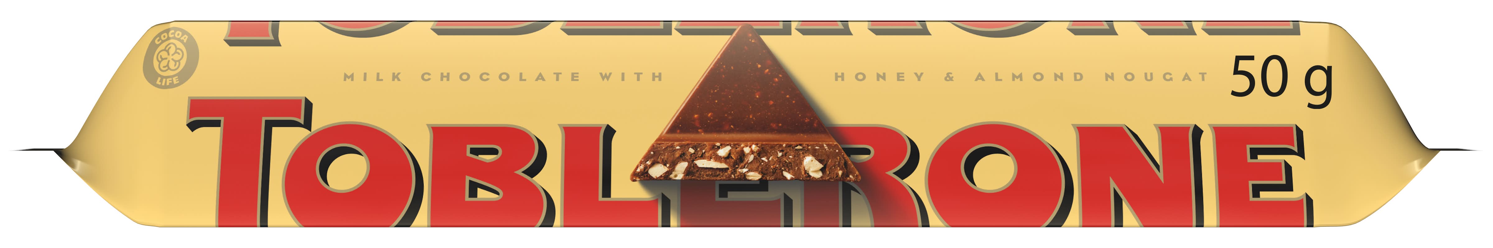 Chocolate con leche suizo con nougat · Toblerone (50 g)