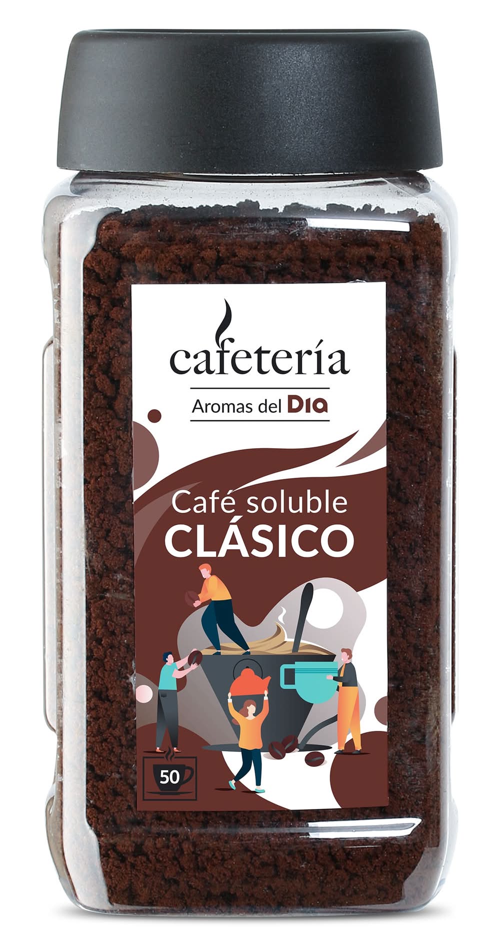 Café Soluble Normal Cafetería De Dia Frasco 100 G