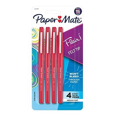 Paper Mate Flair Porous-Point Pens Medium Point 0.7 mm Red Ink