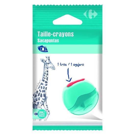 Carrefour - Taille crayon 1 trou avec réservoir (bleu)