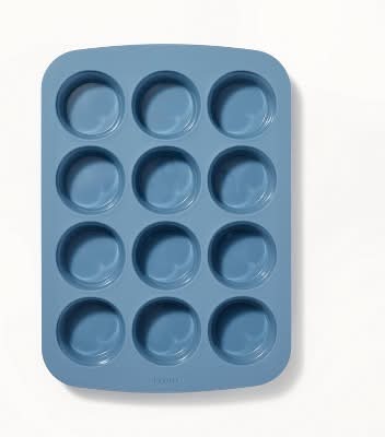 Figmint Silicone Muffin Pan, Blue (12 ct)