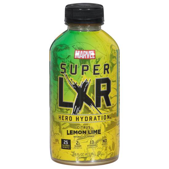 Super Lxr Hero Hydrazation Citrus Lemon Lime (16oz plastic bottle)