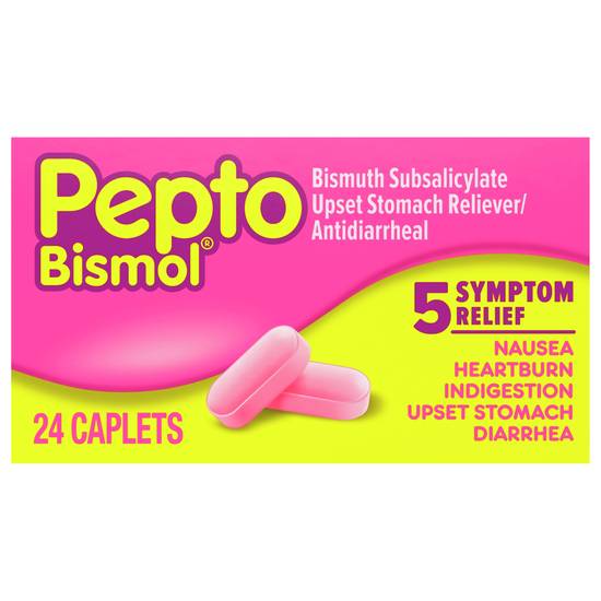 Pepto Bismol Bismuth Subsalicylate Antidiarrheal (24 ct)