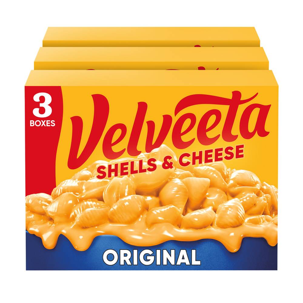 Velveeta Original Shell Pasta & Creamy Cheese Sauce (2.25 lbs, 3 ct)