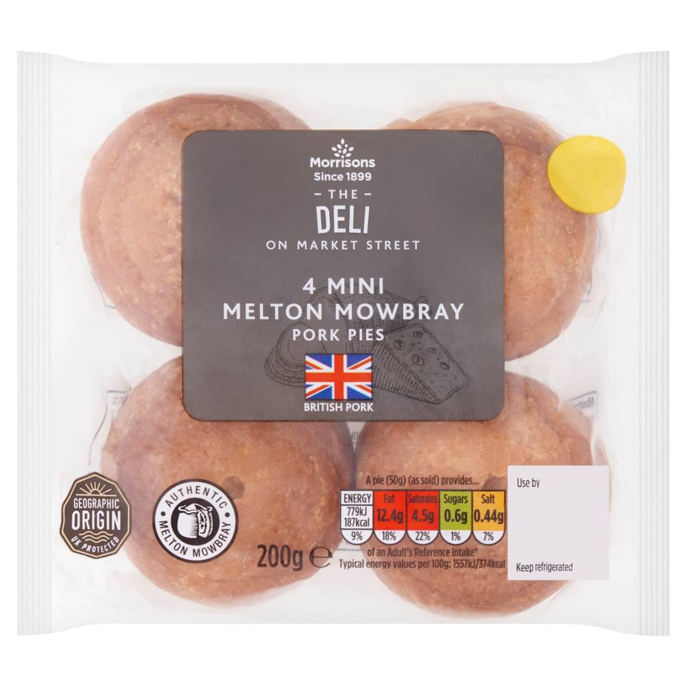 Morrisons 4 Mini Melton Mowbray Pork Pies