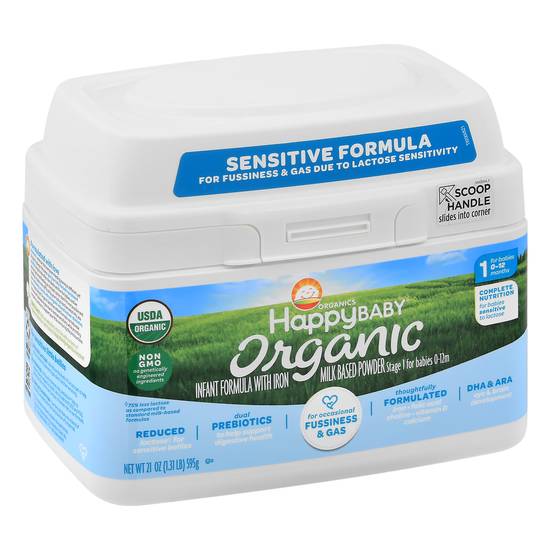 Happy Baby Organics Stage 1 Milk Based Powder Infant Formula With Iron