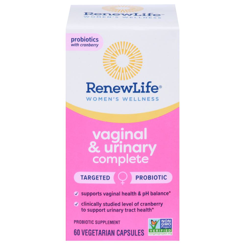 Renew Life Vaginal & Urinary Complete Probiotics With Cranberry Capsules