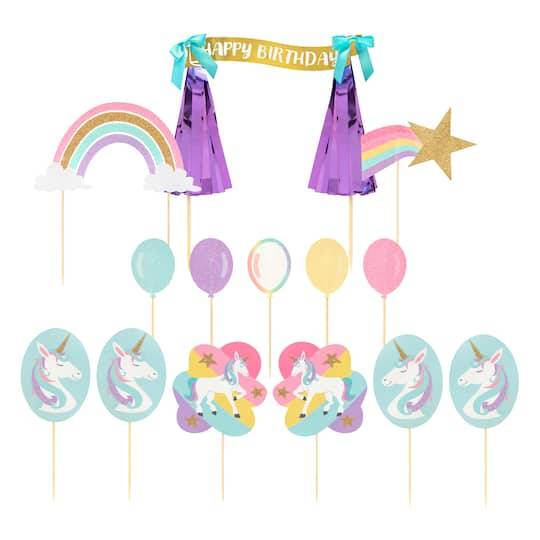 Unicorn Cake Topper Set By Celebrate It