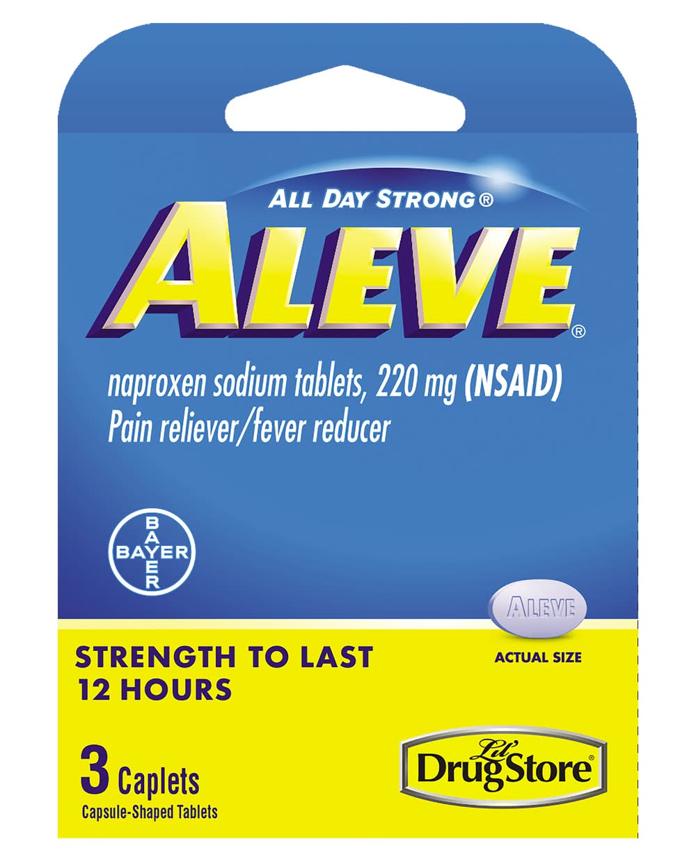 Aleve Pain Reliever Fever Reducer Caplets 220 mg (3 ct)