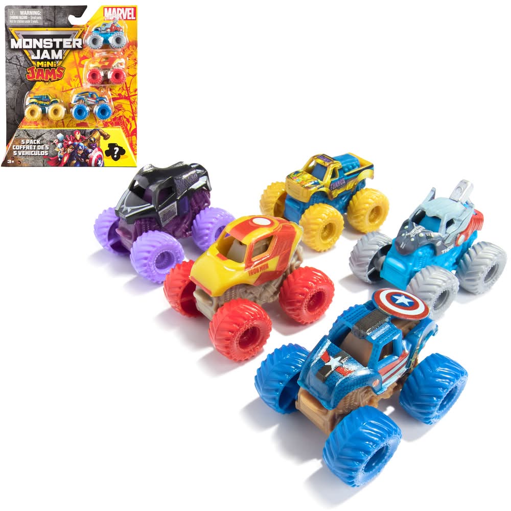 Monster Jam Marvel Mini Toy Vehicle (5 ct)