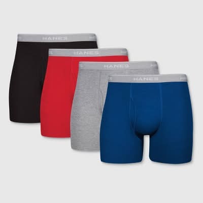 Hanes Tagless Boxer Briefs Value pack, Men, XXL, Assorted (4 ct)