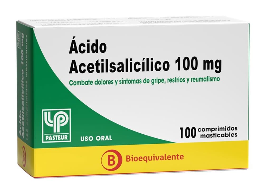 Acido Acetil Salicilico 100 Mg. 100 Comprimidos