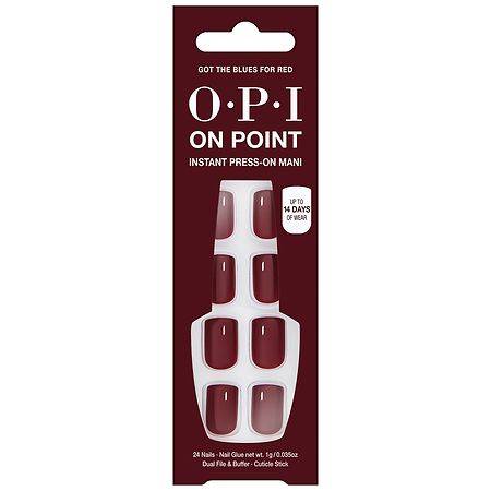 OPI On Point Instant Press on Nail Set, Got The Blues For Red (24 ct)